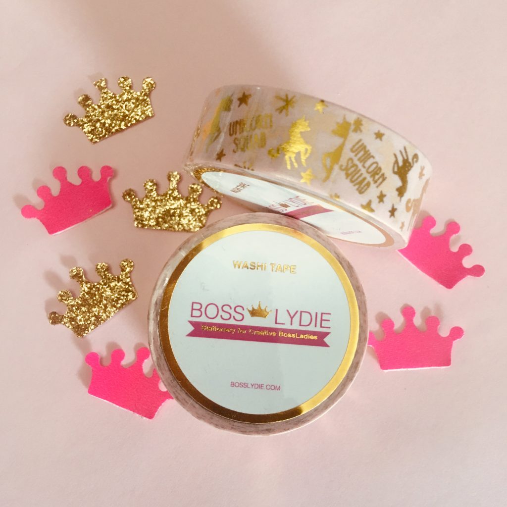 Washi Tape Unicorn Squad Gold & Rose