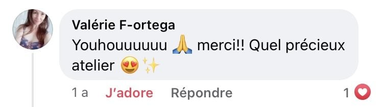 merci Atelier Valérie F groupe Facebook