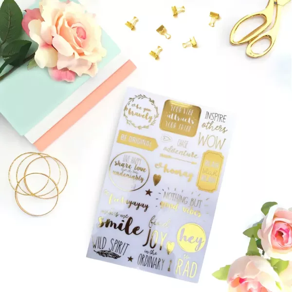 Carnet Stickers Planner Rosie's Studio Lovely Life Foil Clear