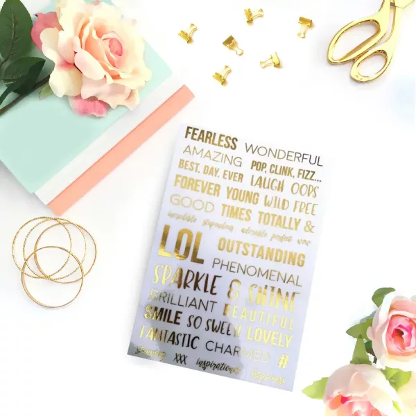 Carnet Stickers Planner Rosie's Studio Lovely Life Foil Clear