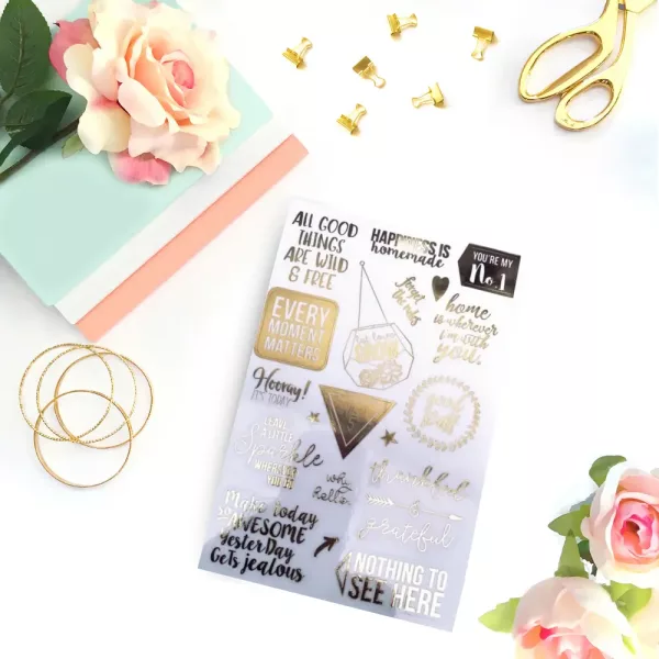 Carnet Stickers Planner Rosie's Studio Lovely Life Foil Clear