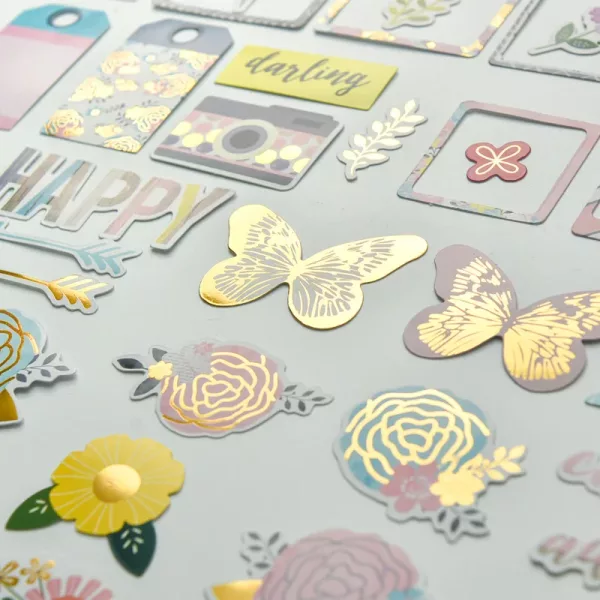 Image Die Cut Happy Flowers