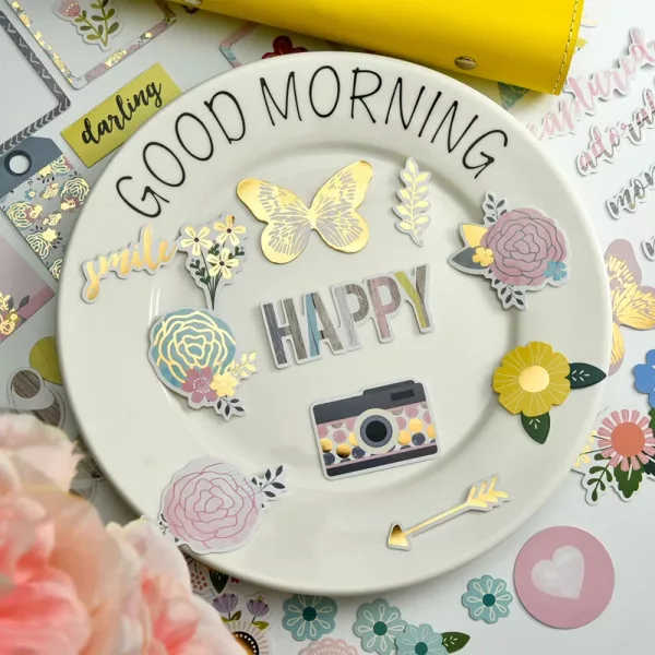 Image Die Cut Happy Flowers