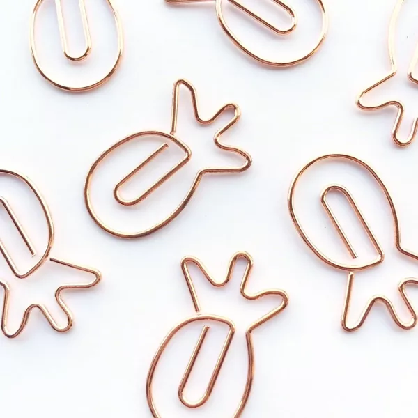 Image paper Clip Rose-Gold-Ananas-Coeur-Enveloppe