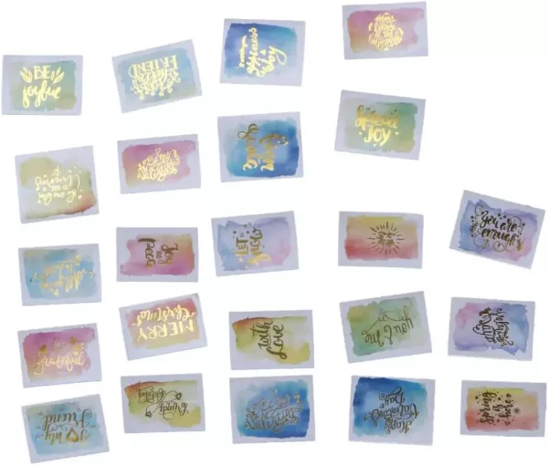 Stickers Planner Citations Motivation Seasons | 24 Autocollants Inspirants Aquarelle & Foil – Image 2