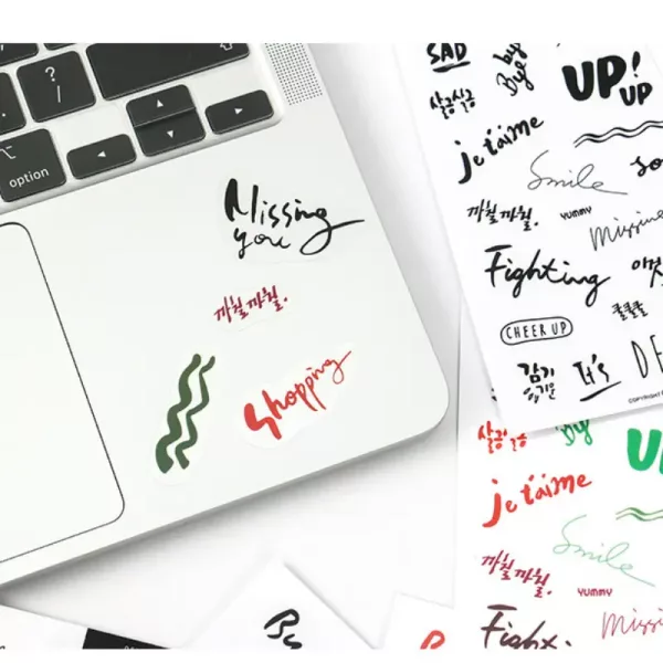 Stickers Planner Mots Calligraphie
