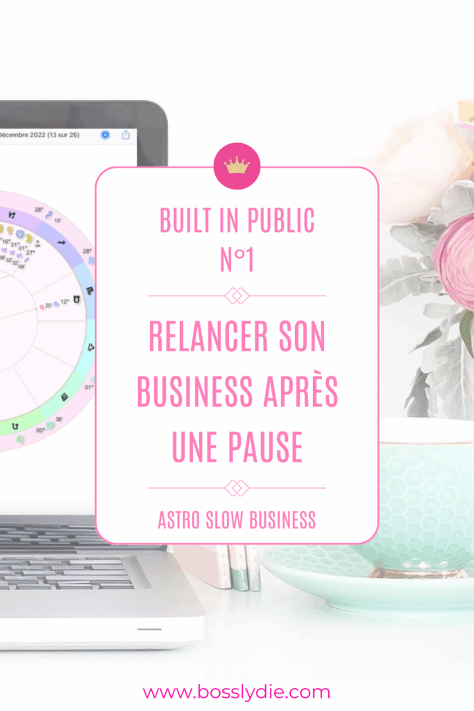 Built in Public N° 1 <br>Relancer son Business après une Pause 15 Pin 1 Built in Public N1 Relancer son Business Après une Pause Stratégie Astro Slow Business