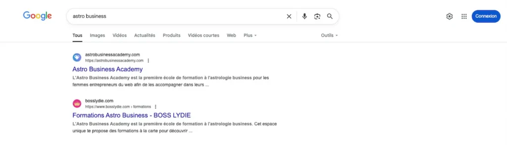 Built in Public N° 1 <br>Relancer son Business après une Pause 8 Screenshot Position Mot Clé Built in Public 2