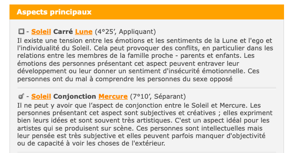 Comment Créer ta Carte du Ciel Etape 4 Interprétation des Aspects