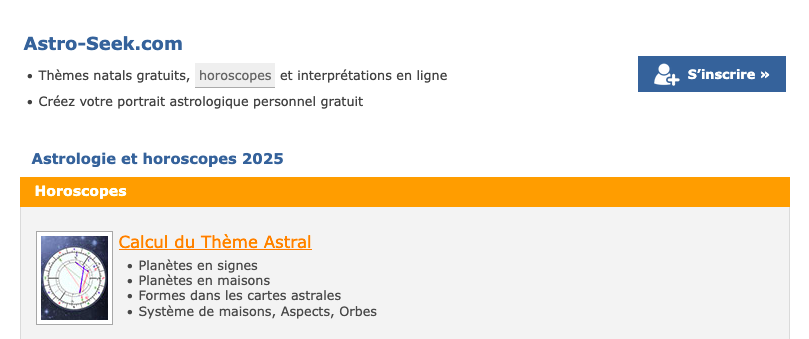 Comment Créer ta Carte du Ciel avec AstroSeek Etape 1