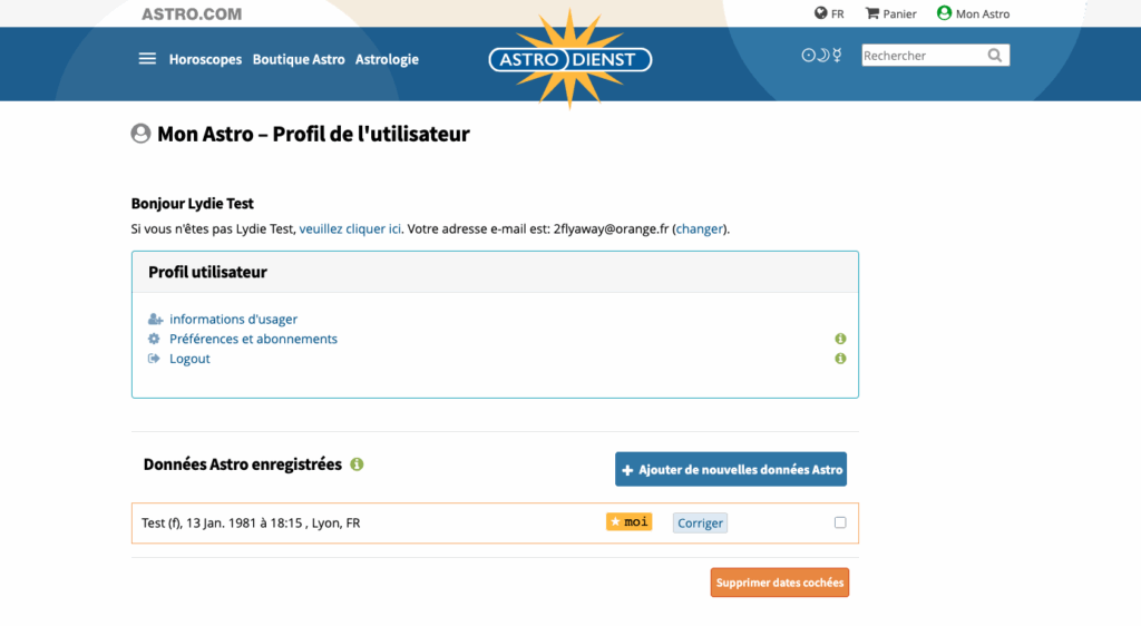 Comment créer ta Carte du Ciel avec Astro.com Etape 4 Astro Profil Utilisateur