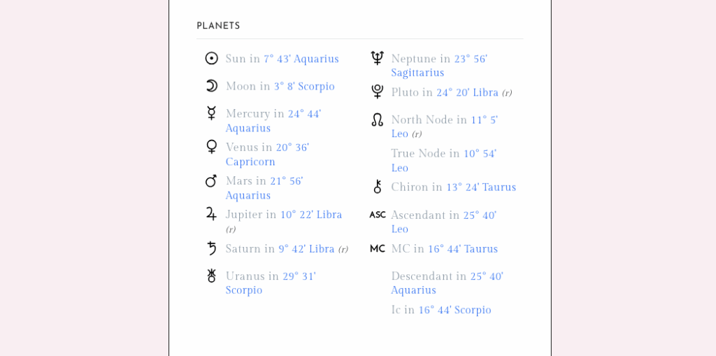 Comment créer ta Carte du Ciel avec AstroChart Etape 3 Les Planètes