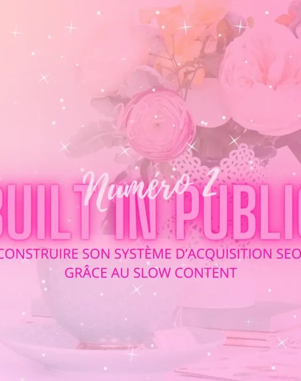 Hero Image Built in Public N°2 Acquisition SEO et Slow Content