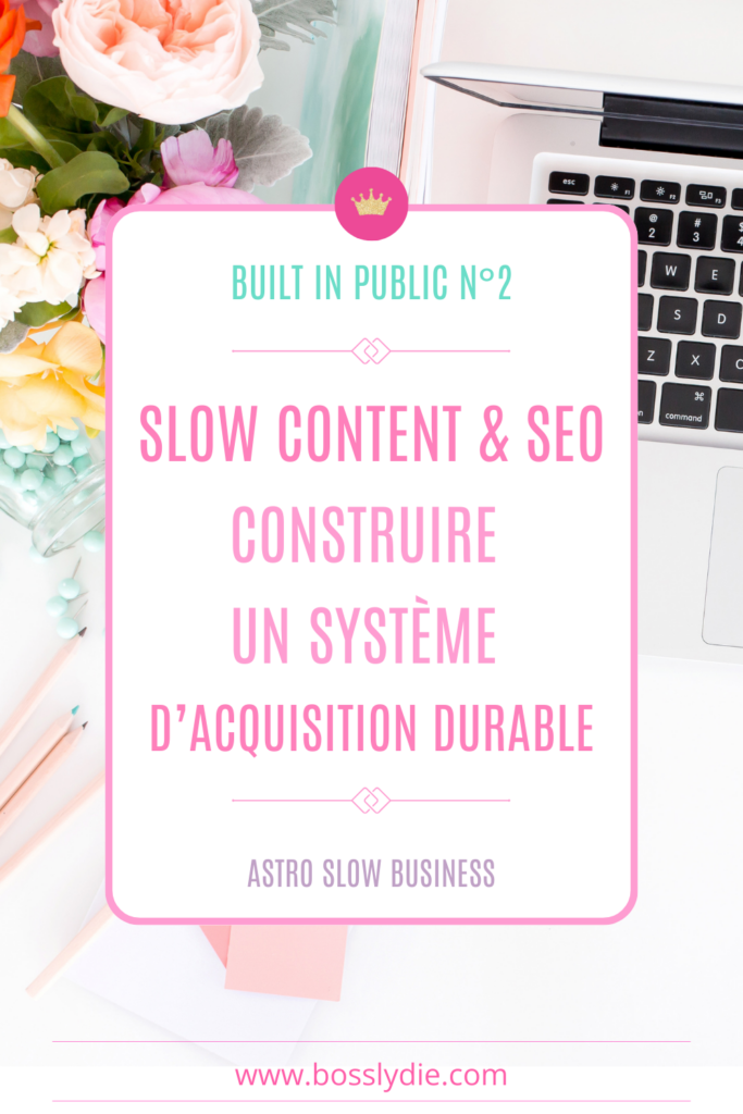 Pin Built in Public N°2-Acquisition SEO et Slow Content 1